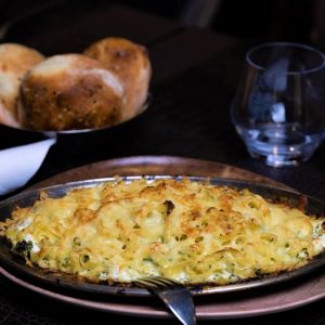 Tagliatelles Feta Gratinées